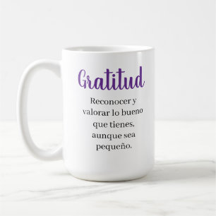 gratitud coffee mug