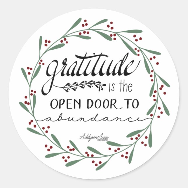 Gratitude-Abundance Stickers (Front)