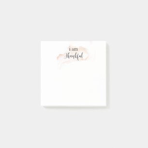 *~* Gratitude Affirmation  Rose Gold I AM THANKFUL Post-it Notes