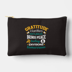 Gratitude Brings Peace Today – Positive Faith Accessory Pouch