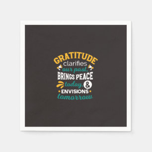  Gratitude Brings Peace Today – Positive Faith Napkin