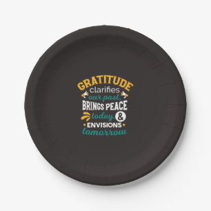 Gratitude Brings Peace Today – Positive Faith Paper Plate