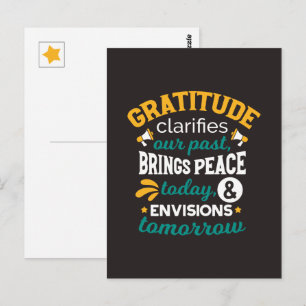 Gratitude Brings Peace Today – Positive Faith Postcard