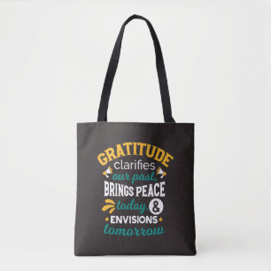 Gratitude Brings Peace Today – Positive Faith Tote Bag