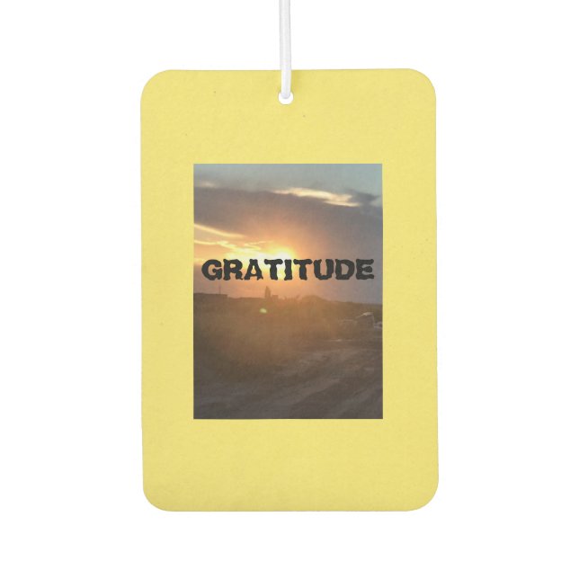 Gratitude Car Air Freshener (Front)