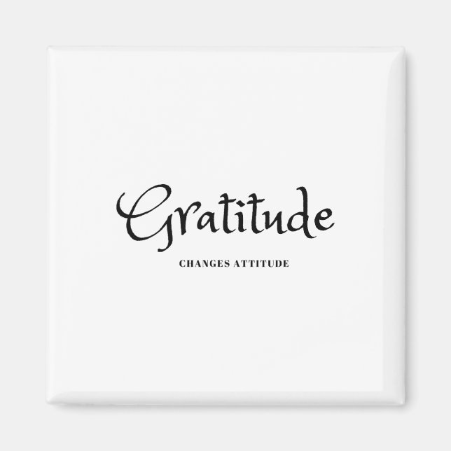 Gratitude Changes Attitude Thanksgiving Fall Seaso Magnet (Front)