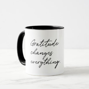 Gratitude Changes Everything Typography Mug