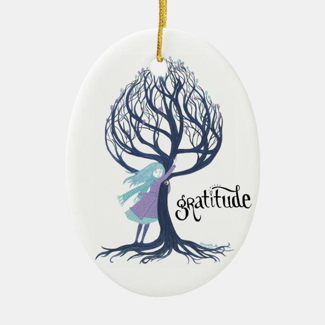 "Gratitude" Christmas Ornament (Front)