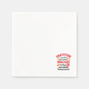 Gratitude Clarifies Our Past – Inspirational Art Napkin