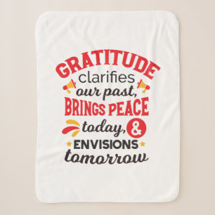 Gratitude Clarifies Our Past – Inspirational Art Sherpa Blanket