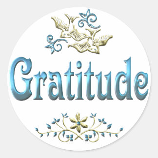 GRATITUDE CLASSIC ROUND STICKER