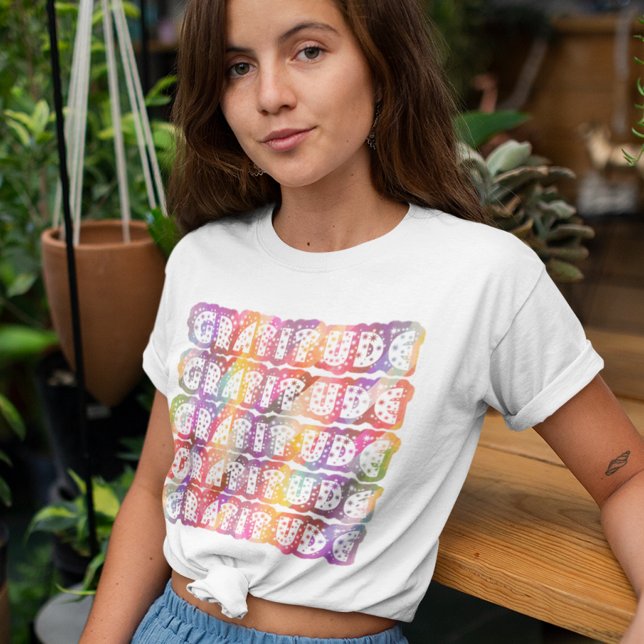 Gratitude Colourful T-Shirt (Creator Uploaded)
