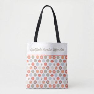 Gratitude Creates Miracles Thanksgiving Tote Bag