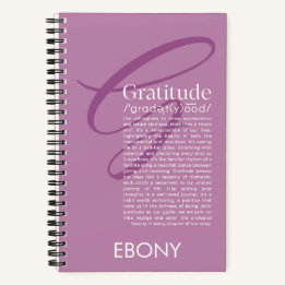 Gratitude Defined (Mauve) Notebook