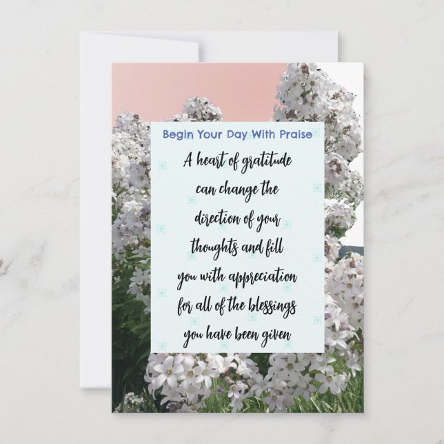 Gratitude Floral Bible Verse Meditation Card (Front)