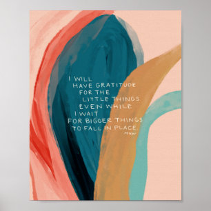 Gratitude for the little things poster