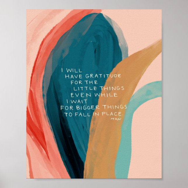 Gratitude for the little things poster (Front)