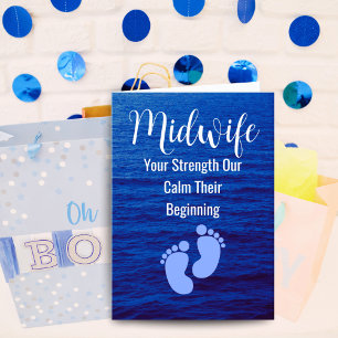 Gratitude for Your Guidance Midwife New Baby Thank You Card