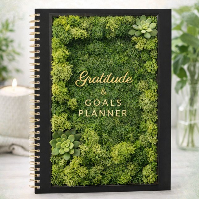 Gratitude & Goals Green Moss Mindfulness Planner (Creator Uploaded)