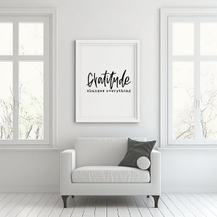 Gratitude Hand Lettered Poster