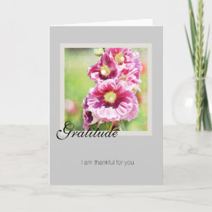 Gratitude Hollyhocks Card