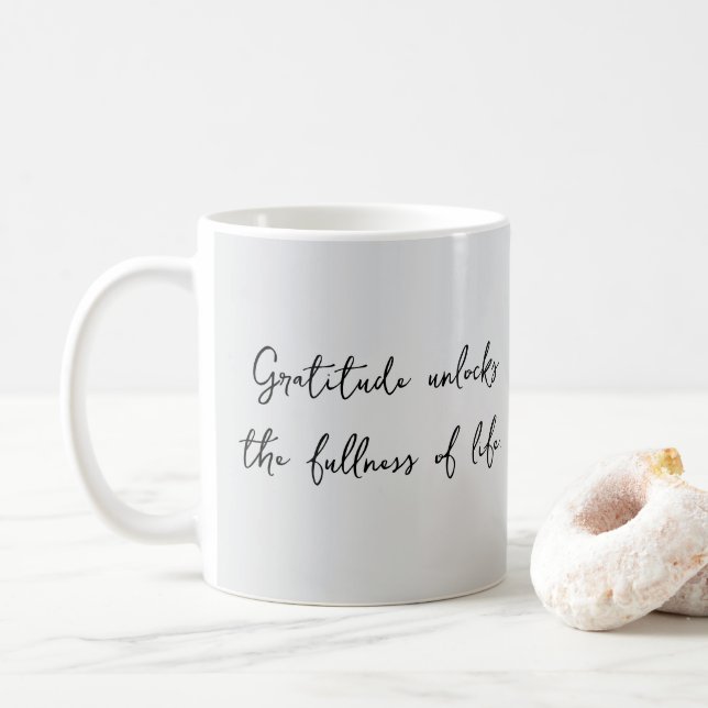 Gratitude Inspirational Quote Mug (With Donut)