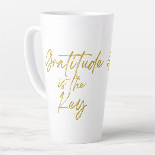 Gratitude is the Key Tall Latte Mug