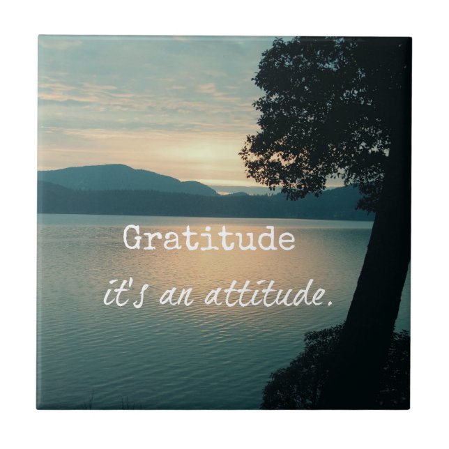 Gratitude: It's an Attitude Quote Tile (Front)