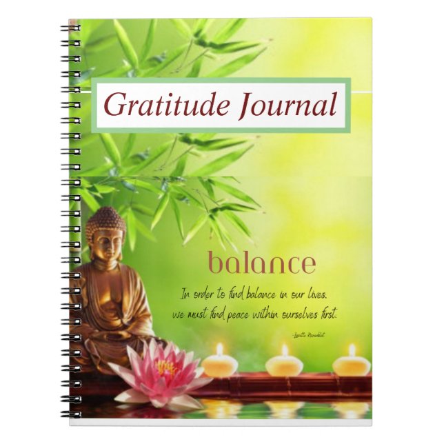 GRATITUDE JOURNAL (Balance) Notebook (Front)