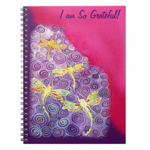 Gratitude Journal: Dragonfly Silk Image by Cyn Mc Notebook