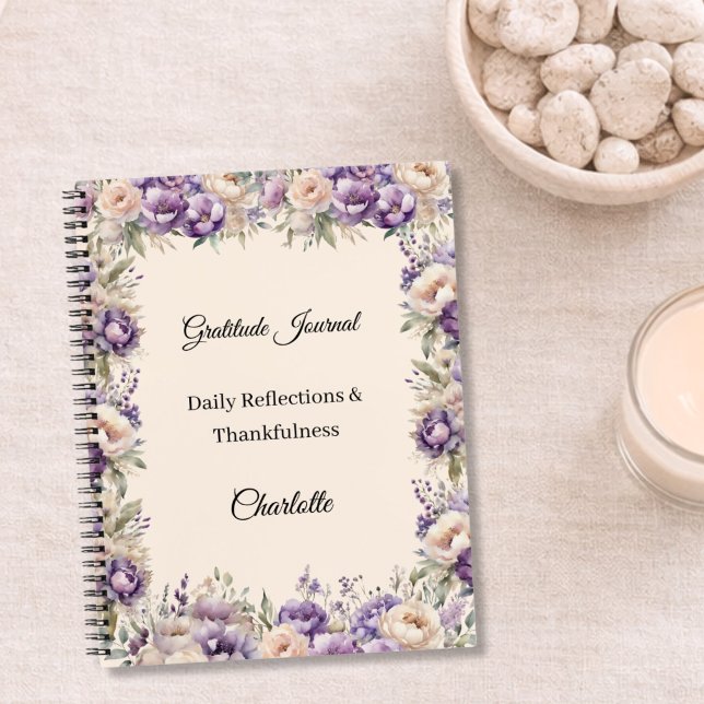 Gratitude journal lavender champagne florals (Creator Uploaded)