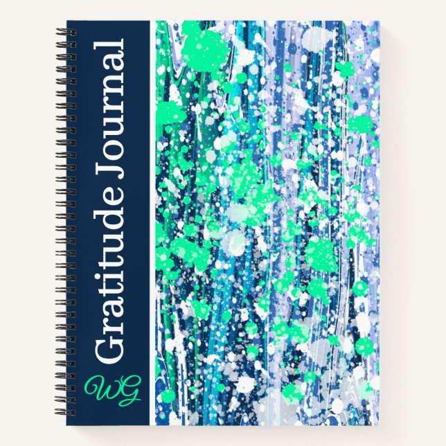 Gratitude Journal Personalised Graffiti Splatter (Front)