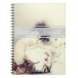 Gratitude Journal Sleeping Cat Customisable Text