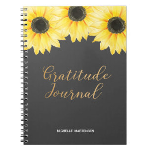 Gratitude Journal - Sunflower Journal Notebook