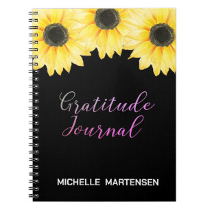Gratitude Journal - Sunflower Journal Notebook