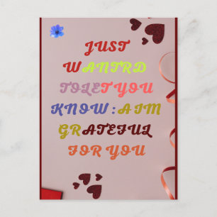 Gratitude Just Because Greeting Card BY SMILE HAFE