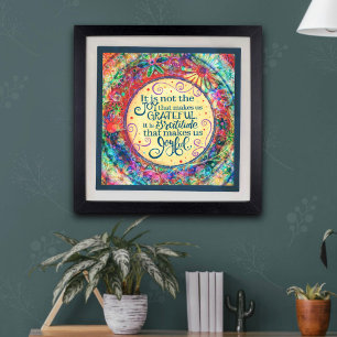 ‘Gratitude Makes us Joyful’ Inspirivity Photo Print
