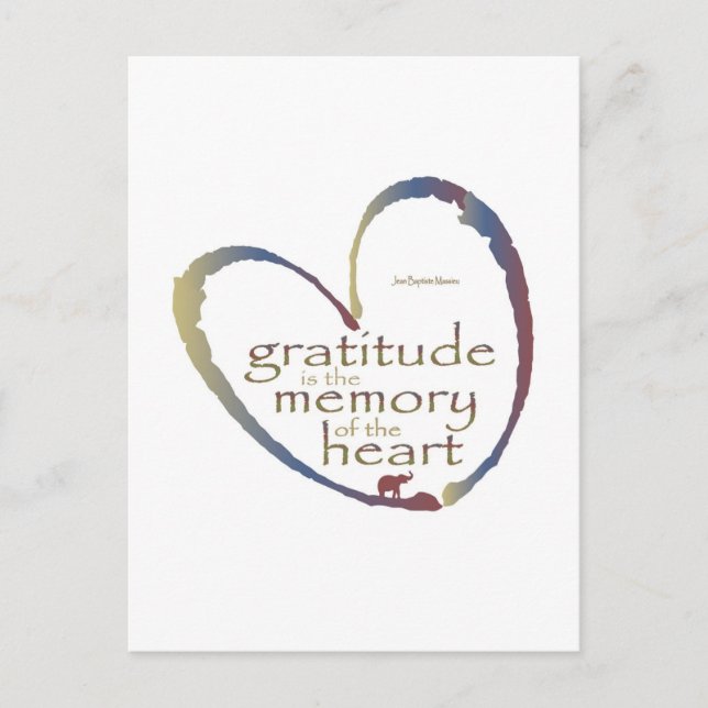 "Gratitude - Memory of the Heart" Postcard (Front)