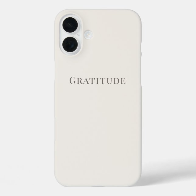 Gratitude – Minimal Typography  Case-Mate iPhone Case (Back)