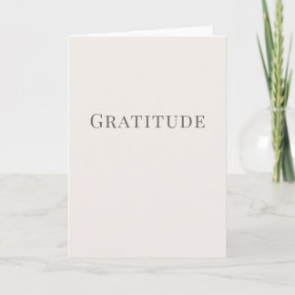 Gratitude – Minimal Typography Design Card
