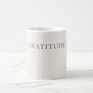 Gratitude – Minimal Typography Design Coffee Mug