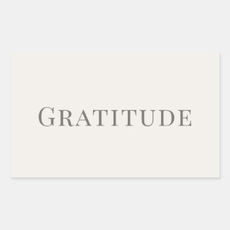 Gratitude – Minimal Typography Design Rectangular Sticker