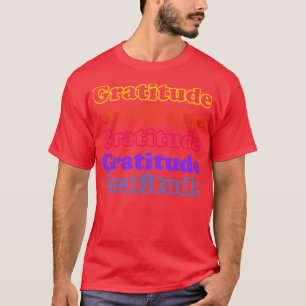 Gratitude Multiple Text Gradient Colours Minimalis T-Shirt