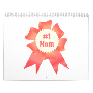 Gratitude Number One Mum winner award ribbon Calendar