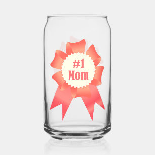Gratitude Number One Mum winner award ribbon Can Glass