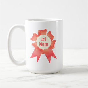 Gratitude Number One Mum winner award ribbon Coffee Mug
