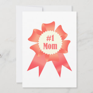 Gratitude Number One Mum winner award ribbon Invitation