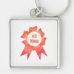 Gratitude Number One Mum winner award ribbon Key Ring