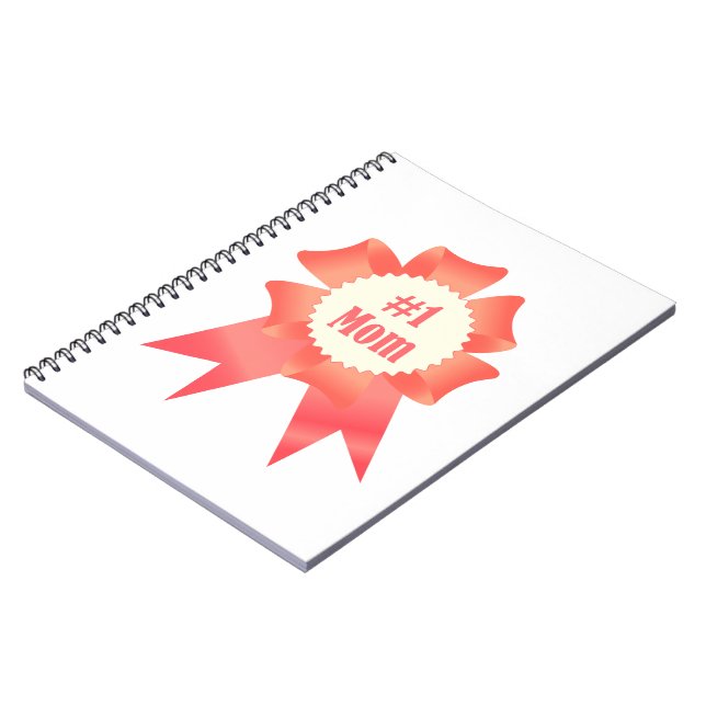 Gratitude Number One Mum winner award ribbon Notebook (Left Side)