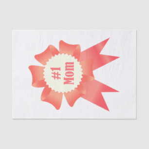 Gratitude Number One Mum winner award ribbon Tissue Paper